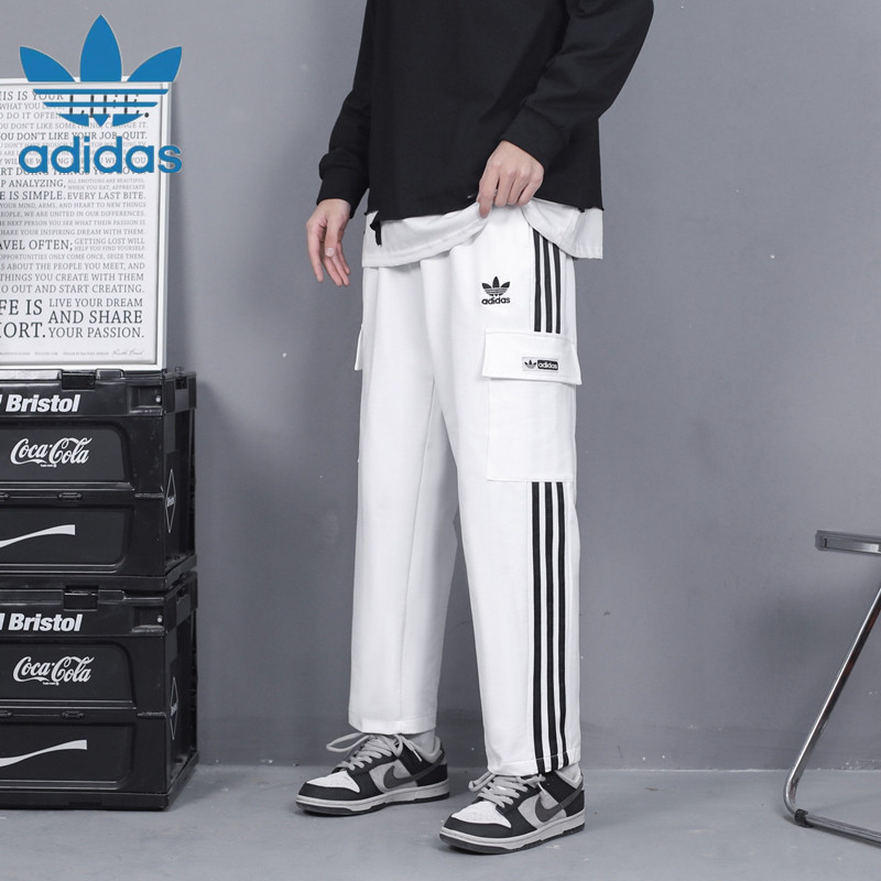 กางเกงคาร์โก้ ขายาว ปักลายโลโก้ Adidas พลัสไซซ์ สําหรับผู้ชาย และผู้หญิง