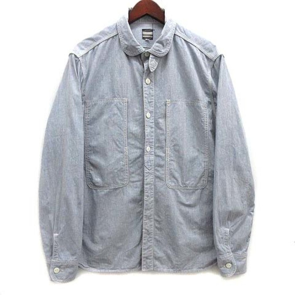 Momotaro Jeans Jail Pocket Chambray Work Shirt Long Sleeve 42 Direct from Japan Secondhand
