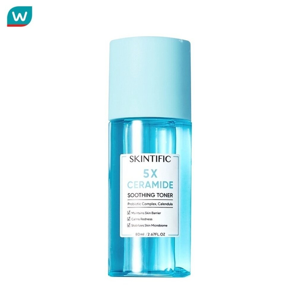 Skintific สกินทิฟิค 5X เซราไมด์ ซูทติ้ง โทนเนอร์ 80 มล.