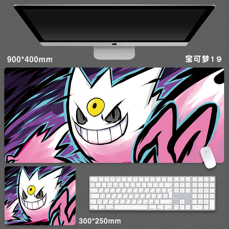 แผ่นรองเมาส์ คีย์บอร์ด ลายการ์ตูนโปเกม่อน Pikachu Gengar ขนาดใหญ่ สําหรับคอมพิวเตอร์ สํานักงาน - รูปที่ 4