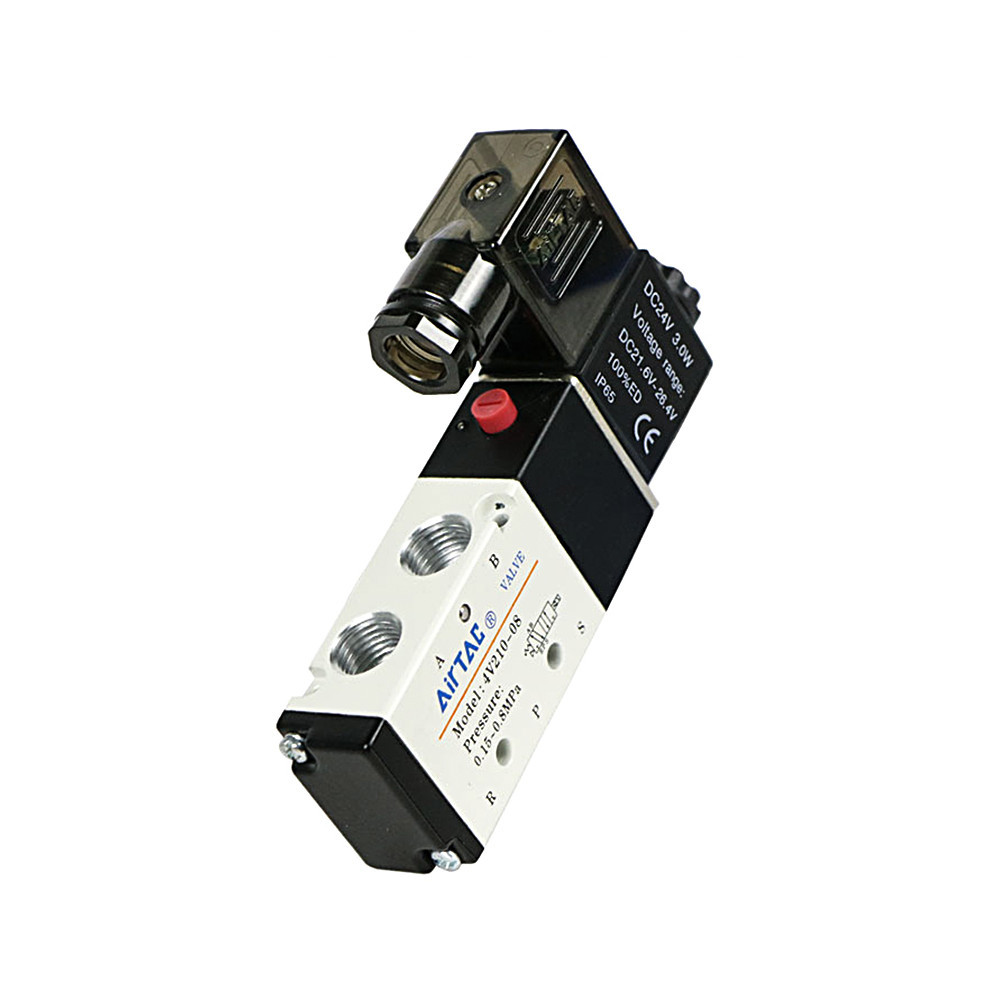 Solenoid Air Tac Airtac นิวเมติก 4V210-08 220 V/24 V/12 V/110 V Controller วาล์วย้อนกลับอิเล็กทรอนิก