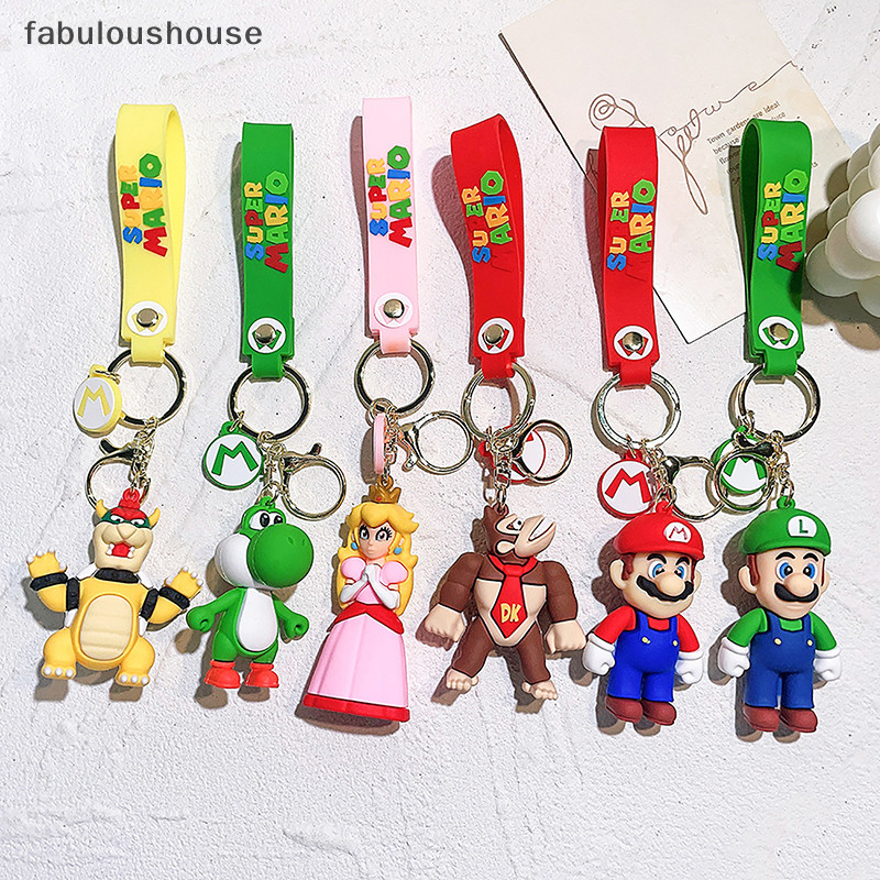 Flth น ่ ารัก Super Mario Bros พวงกุญแจเกม Mario Figure Key Chain สร ้ างสรรค ์ การ ์ ตูนกระเป ๋ า Ch อุปกรณ ์ เสริมสําหรับเด ็ กวันเกิด Party ของขวัญ FLTH