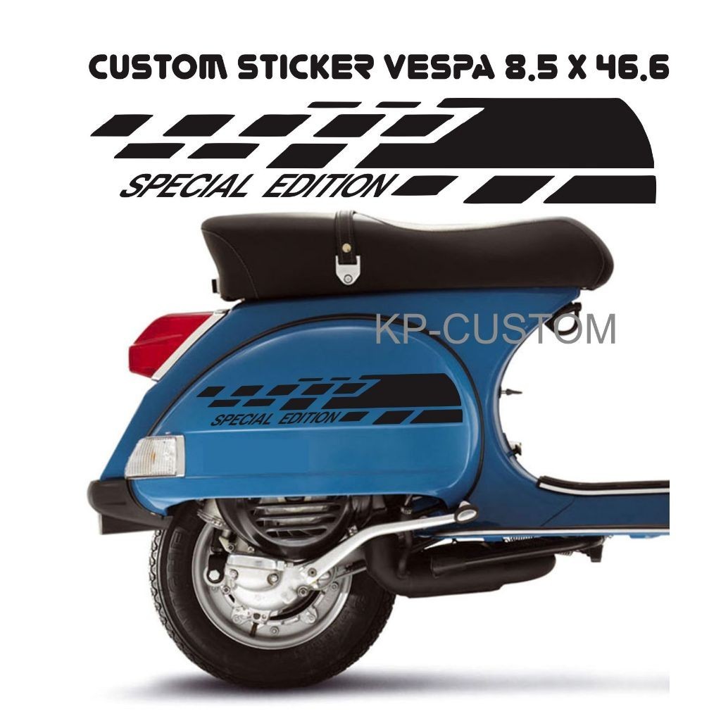 สติ๊กเกอร์พิเศษรุ่น VESPA PX EXCELUSIVE STRADA SERA CUSTOM CUTTING สติ๊กเกอร์ VESPA 2 STROKE สติ๊กเก