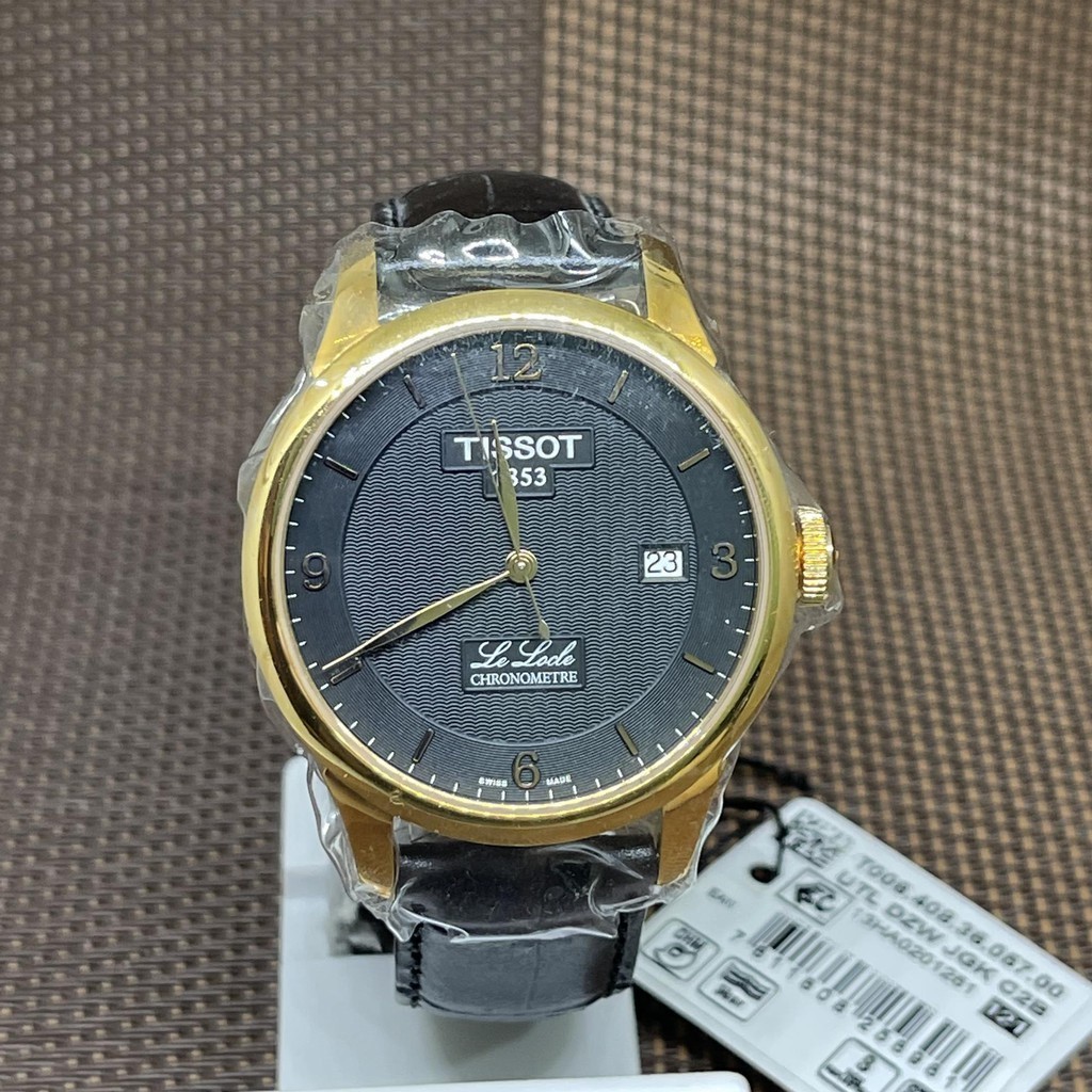 Tissot T006.408.36.057.00 Le Locle Chronometre Leather Strap Date Analog Men 's Watch