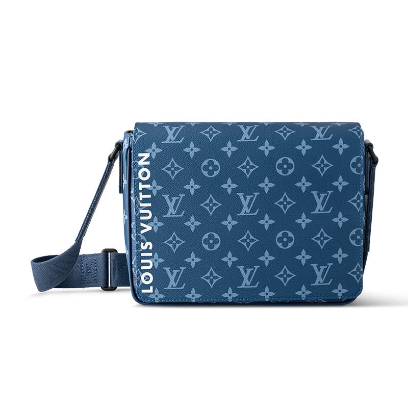 Louis Vuitton/Louis Vuitton Men's Bag LV District PM Blue Coated Canvas Print Casual One Shoulder Crossbody Messenger M2
