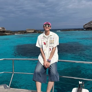 หลวมคู่อเมริกันย้อนยุควาฟเฟิลเสื้อเชิ้ตปักแขนสั้นลายดอกไม้สีสันสดใส