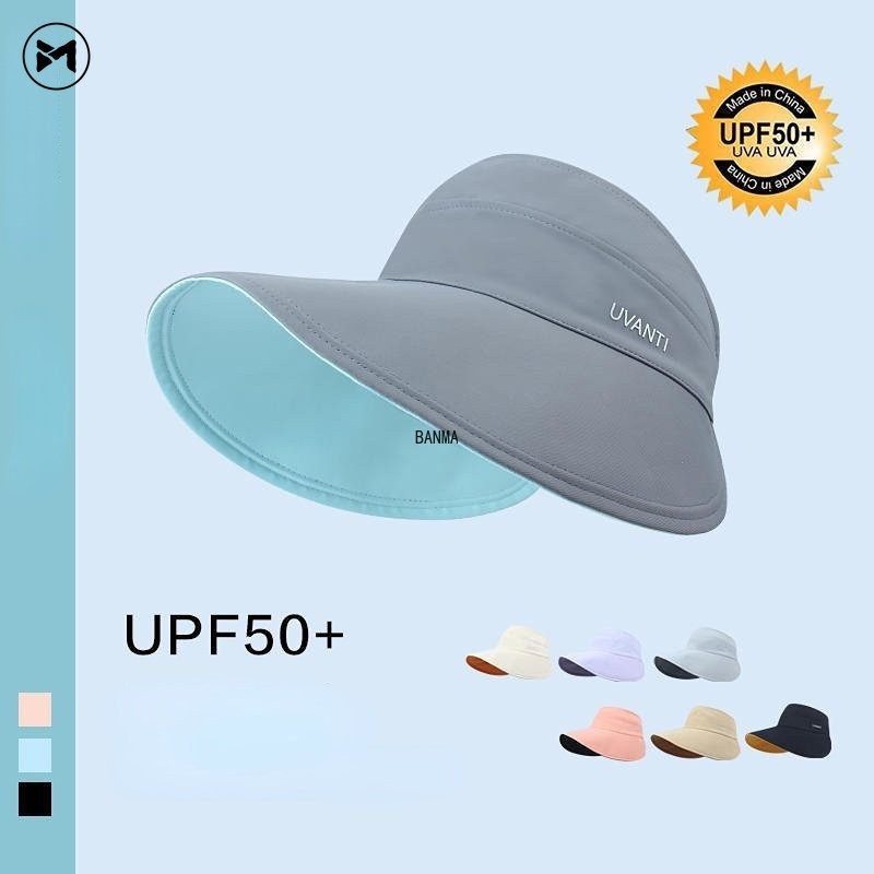 Japan Uv Double-sided Can Wear A Big-brimmed Beach Hat, Female Hat, Male Hat, Summer Sun Visor, UV-proof Sun Visor.