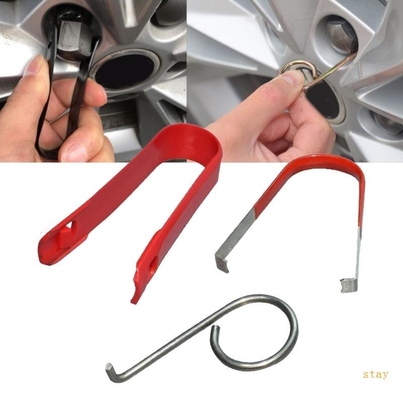 Stay Cap ชุดเครื่องมือถอดล้อ Nut Caps Lug Puller สําหรับยานพาหนะส่วนใหญ่รถดุมล้อ Bolt Nut ฝาครอบเครื่องมือกําจัดแบบพกพา