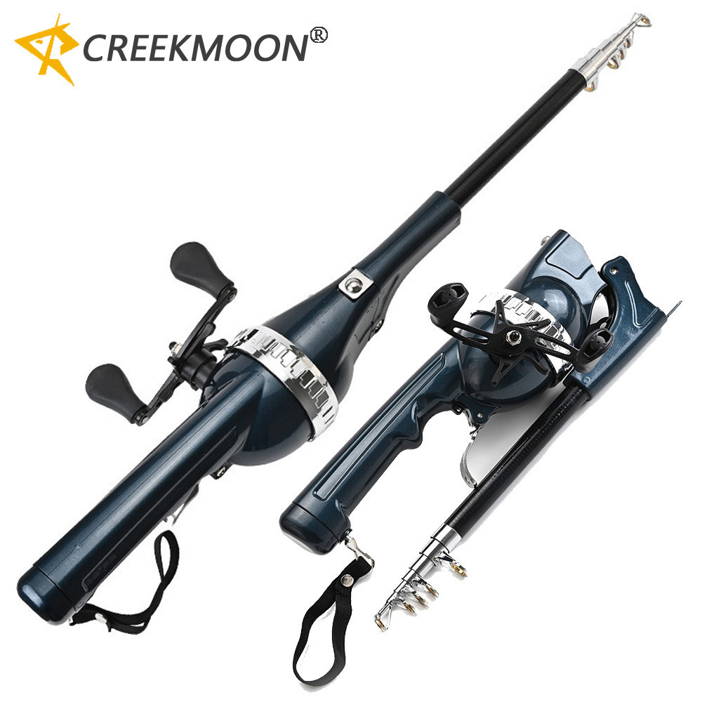 1.31m Sea Rods ชุด Telescopic พับ Mini Fishing Pole Combo ไฟเบอร์กลาส Reel Lure Fishing Spinning Rod Fish Tackle ชุดสาย