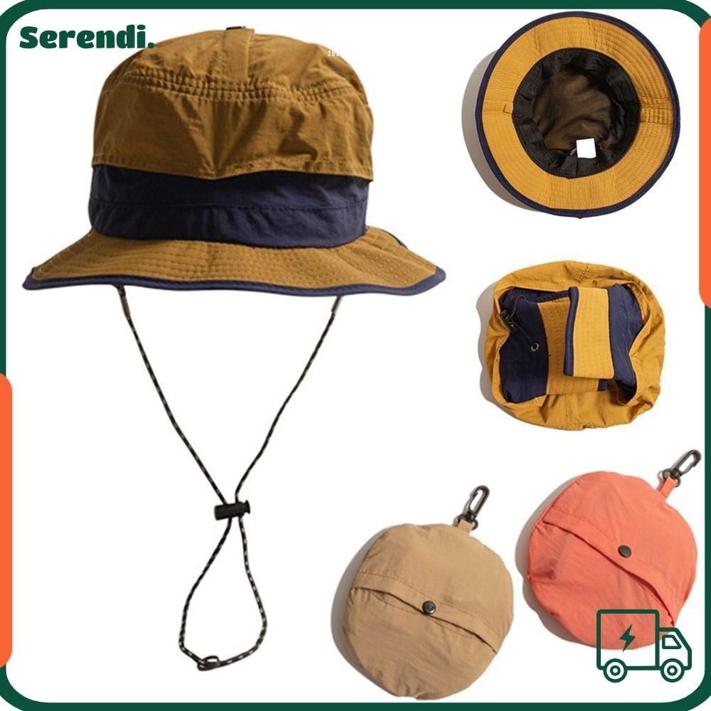 Serendi Bucket Hat, Sunscreen Anti-UV Sun Hat , Quick-drying Folding Adjustable Fisherman Hat