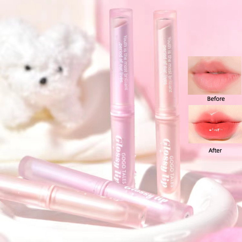 Gogo TALES Water Gloss ลิปสติก Mirror Glass Lip Moisturizing Moisturizing