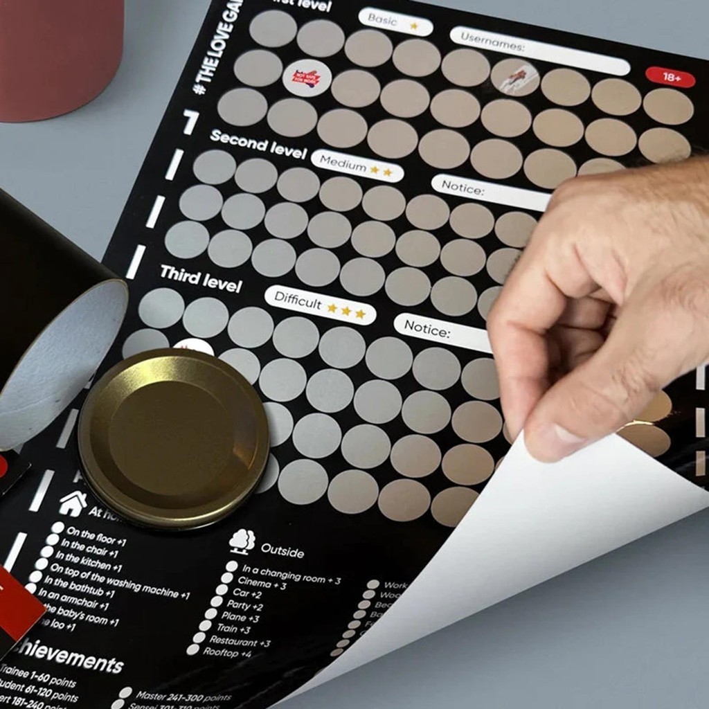 ตลก Scratch-Off โปสเตอร ์ สําหรับคู ่ รักวันที ่ Night Insteresting Scratchable โปสเตอร ์ สําหรับคู ่ แต ่ งงานเกม ofarath
