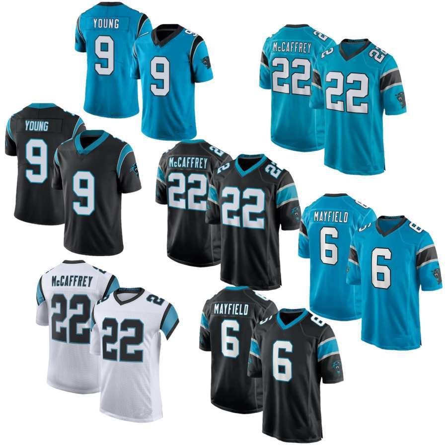 Panthers Jersey Panthers ปักรักบี้ Jersey 22 McCaffirey 6 9 YOUNG G2OJ