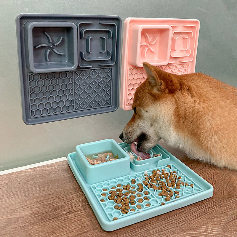 สไตล ์ ใหม ่ สัตว ์ เลี ้ ยงจานอาหารค ่ ําช ้ าอาหารแผ ่ นซิลิโคนเกรดอาหารแมวสุนัขบนโต ๊ ะอาหารเครื ่ องครัวดูดถ ้ วยประเภทชามอาหารช ้ า