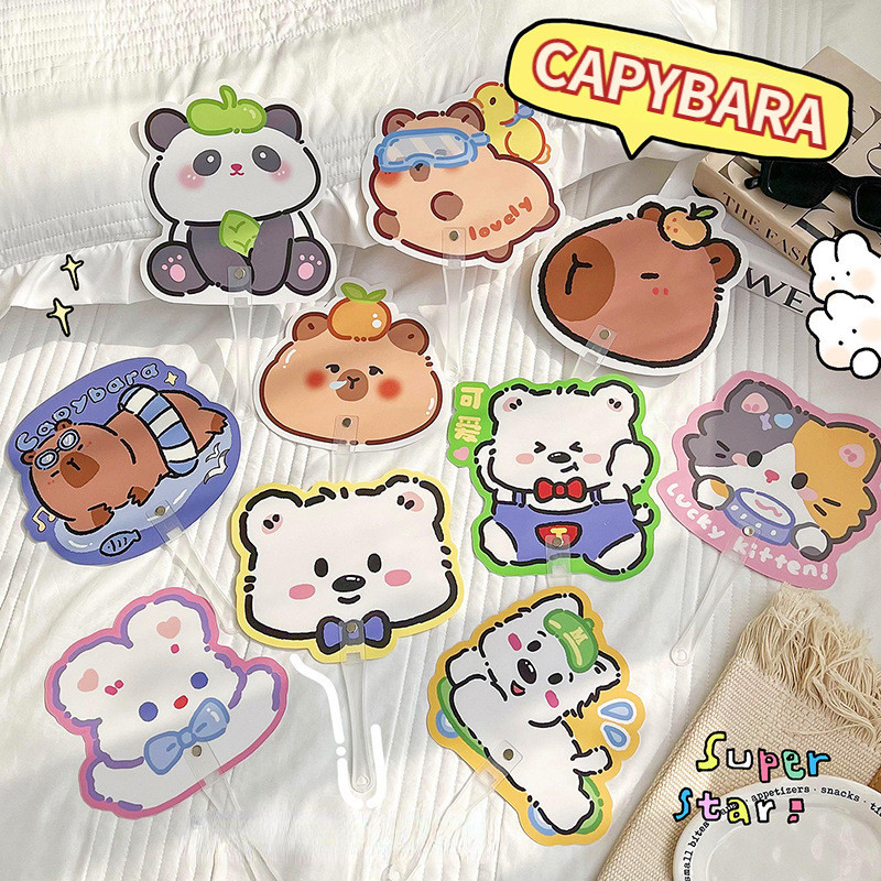 S26 พัดคลายร้อน ลายคาปิบาร่า และสัตว์ต่างๆ  พัดลมระบายความร้อน  สินค้าพร้อมส่ง ราคา ถูกที่สุด ดีลบีเคเค แกลเลอรีภาพที่ 3