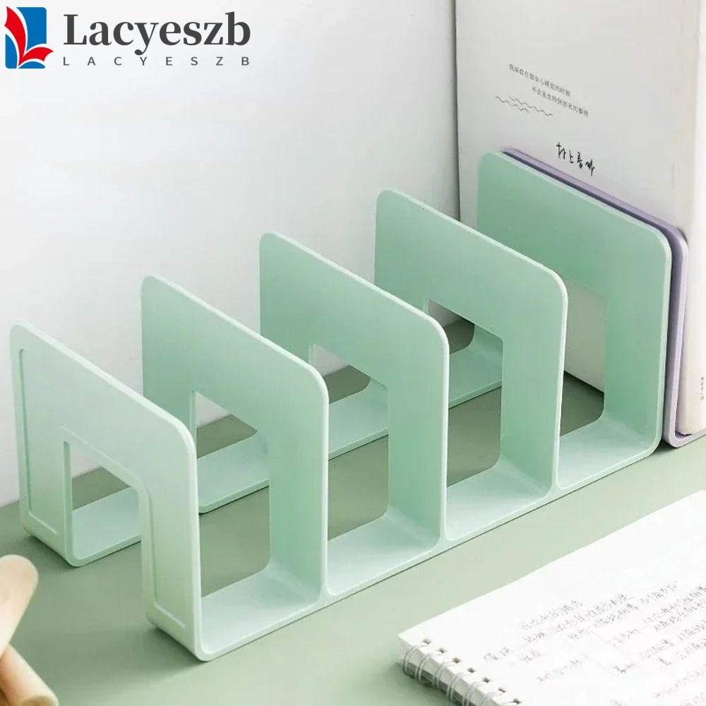 Lacyeszb ที่คั่นหนังสือตั้งโต๊ะ, ขาตั้งจอแสดงผลชั้นวางหนังสือ, เครื่องเขียน 4 ตารางทนทานโต๊ะแฟ้ม Sorter นักเรียน