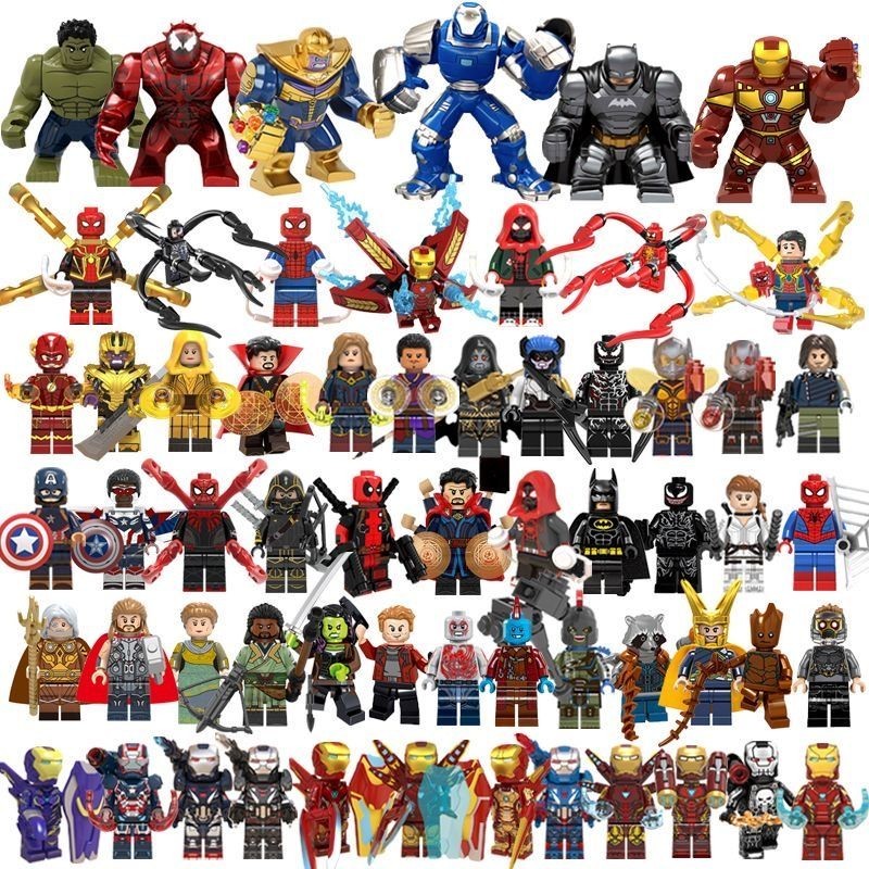 ใช ้ งานร ่ วมกับ Marvel Lego Avengers Hero Iron Assembly Spiderman ของเล ่ น Minifigure Villain Building Blocks 9JWK