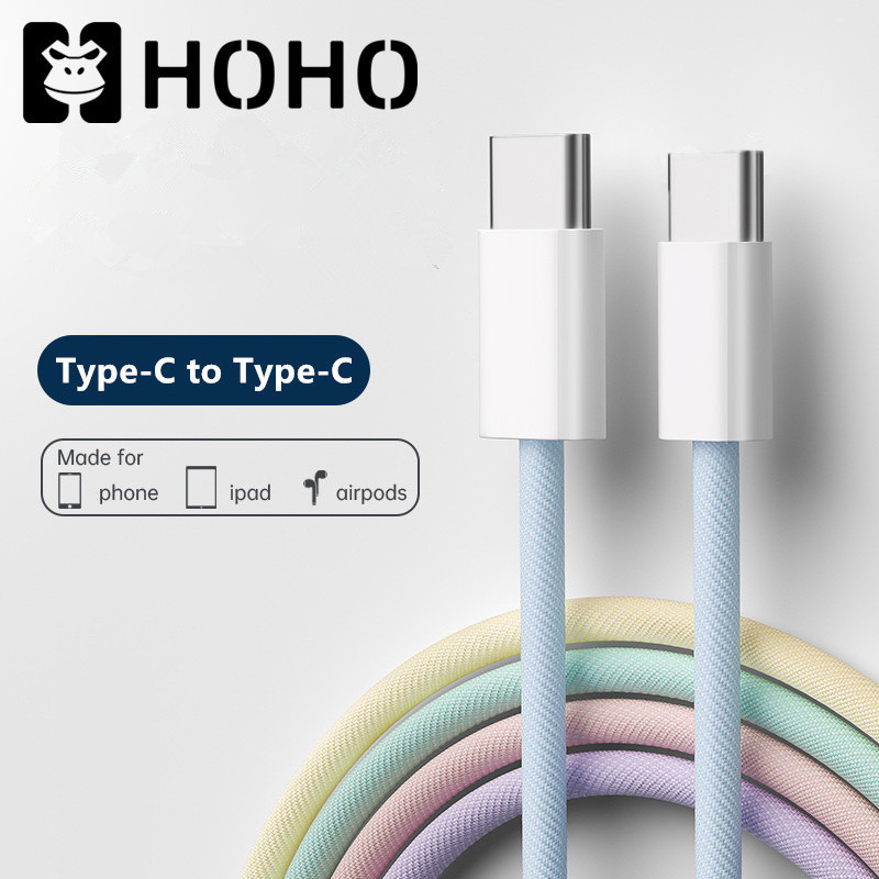 CT สายชาร์ตสำหรับ สายชาร์จ USB-C เป็น 60W สําหรับ Phone 15 16 Pro Max Android type C to type C Cable สายชาร์จถัก สายชาร์
