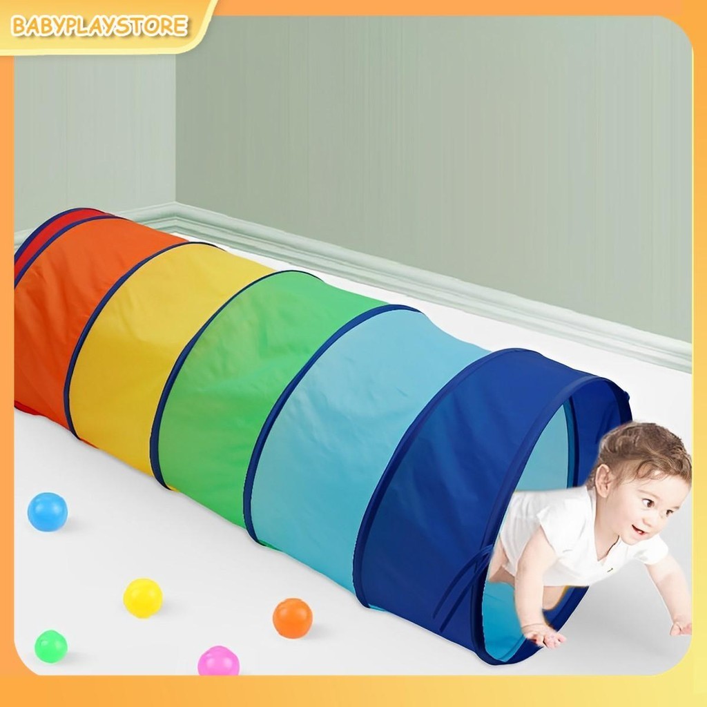 เด็กเล่นอุโมงค์สําหรับเด็กวัยหัดเดิน Pop Up Crawl Tunnel Playhouse สําหรับเด็กผู้หญิงหรือสุนัขแมวสัต