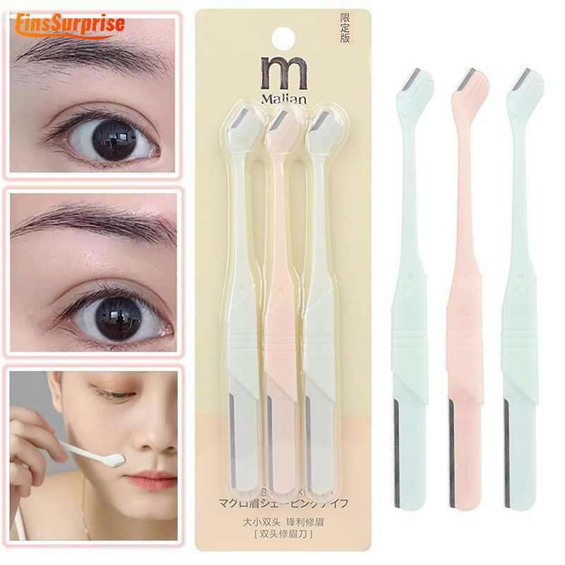 Professional Eyebrow Razor Eyebrow Trimmer Double-Ended เริ่มต้น Anti-Scratch Eyebrow Razor