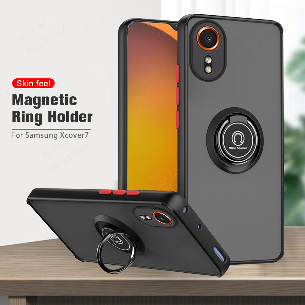 สําหรับ Samsung Xcover7 ผู้ถือแหวนมัลติฟังก์ชั่นกรณี Samsung samsung Xcover7 cover7 ฝาหลัง 360° กันต