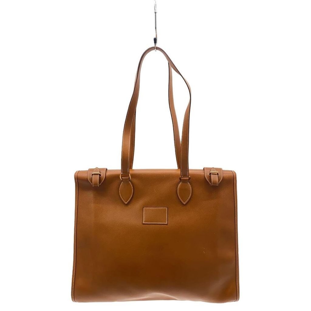 HERMES Tote Bag Leather Camel Direct from Japan Secondhand