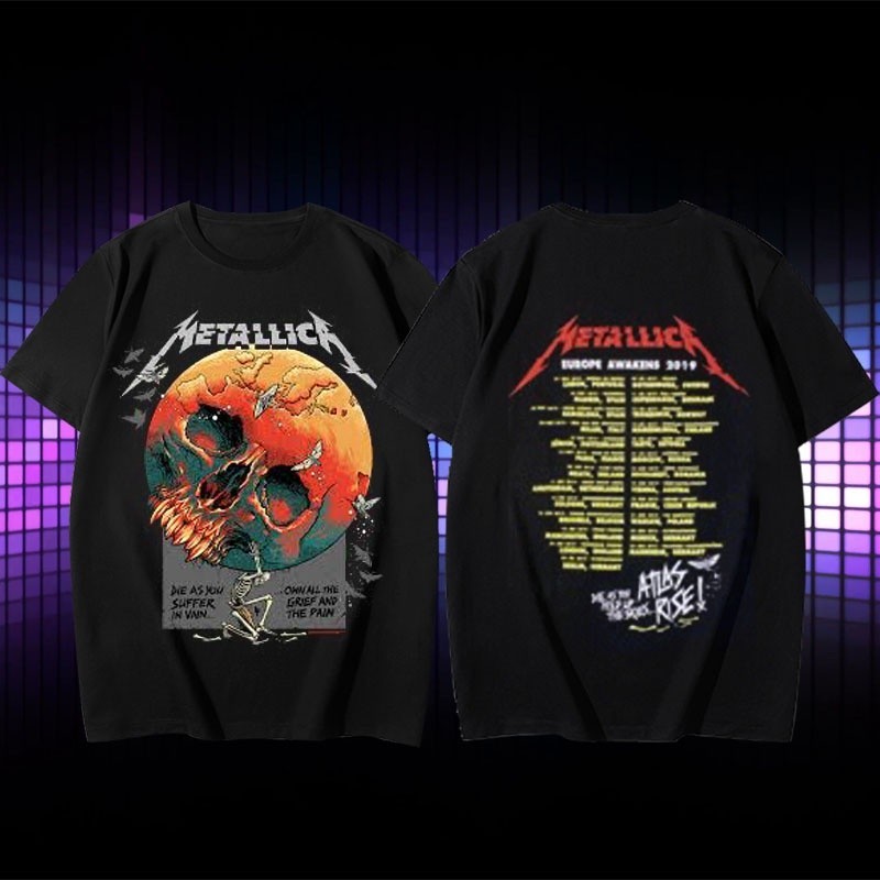 ใหม่ วงร็อก Lincoln Park Disruption Pantera Metallica Green Day ACDC เสื้อโลโก้ Nirvana Korn U2 สำหร