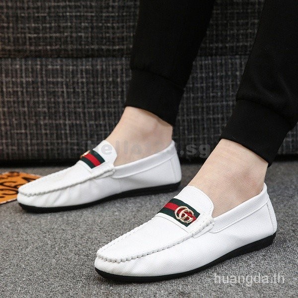 Men Loafers Slip On Leather Boat Shoes Driving Shoes YMMP