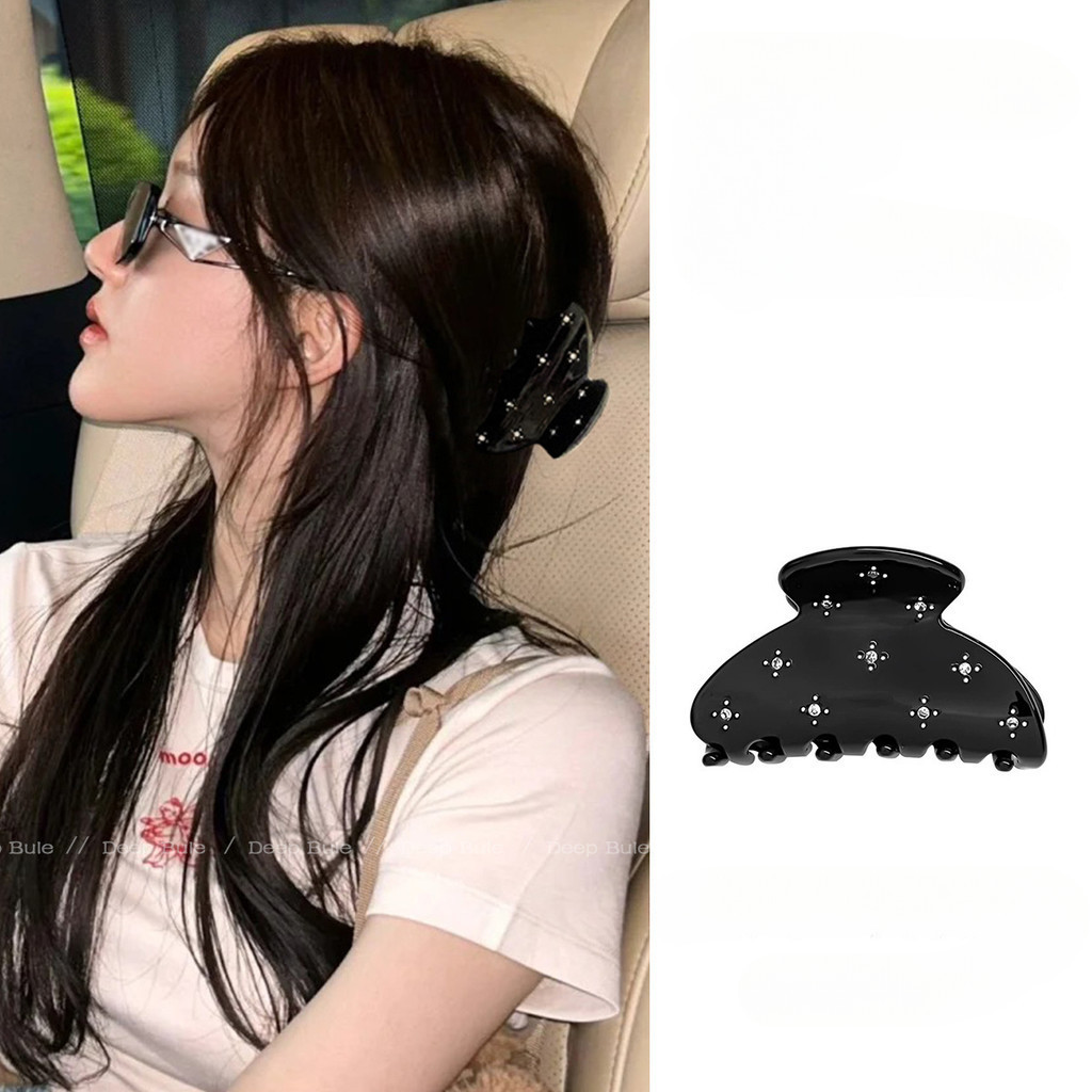2024 สไตล ์ ใหม ่ High-End Temperament Acetate Half-Tie คลิปผมคว ้ าคลิปแฟลชเพชร Shark คลิป Hairpin Headd
