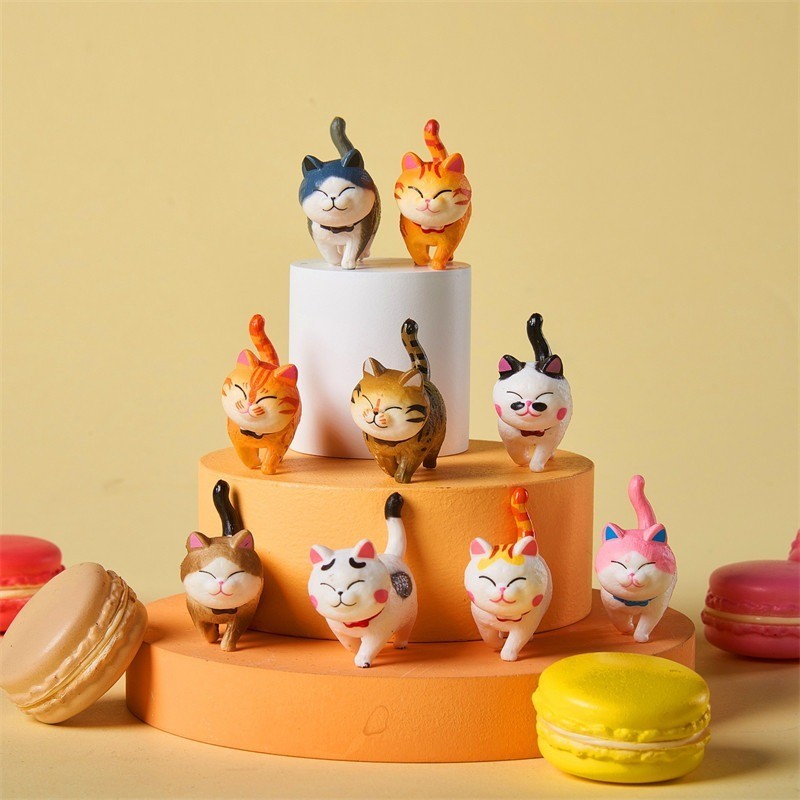 แมวน่ารักนักเรียนบุคลิกภาพเดสก์ท็อปเครื่องประดับรุ่นความคิดสร้างสรรค์ Artware เครื่องประดับ Micro ภูมิทัศน์ตกแต่งของเล่นเด็ก