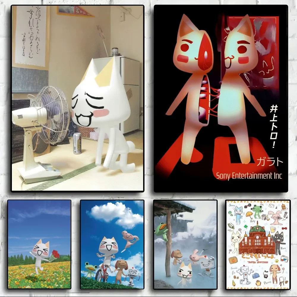 การ์ตูน Inoue toro น่ารักโปสเตอร์ภาพผนังสําหรับห้องนั่งเล่น Fall Decor ขนาดเล็ก