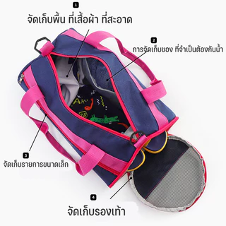 กระเป๋าใส่ชุดว่ายน้ำ กระเป๋าว่ายน้ำเด็ก กระเป๋ากันน้ำ ถุงใส่ชุดว่ายน้ำเปียก ความจุสูง แยกส่วนเปียกและแห้ง กันน้ำ PVC