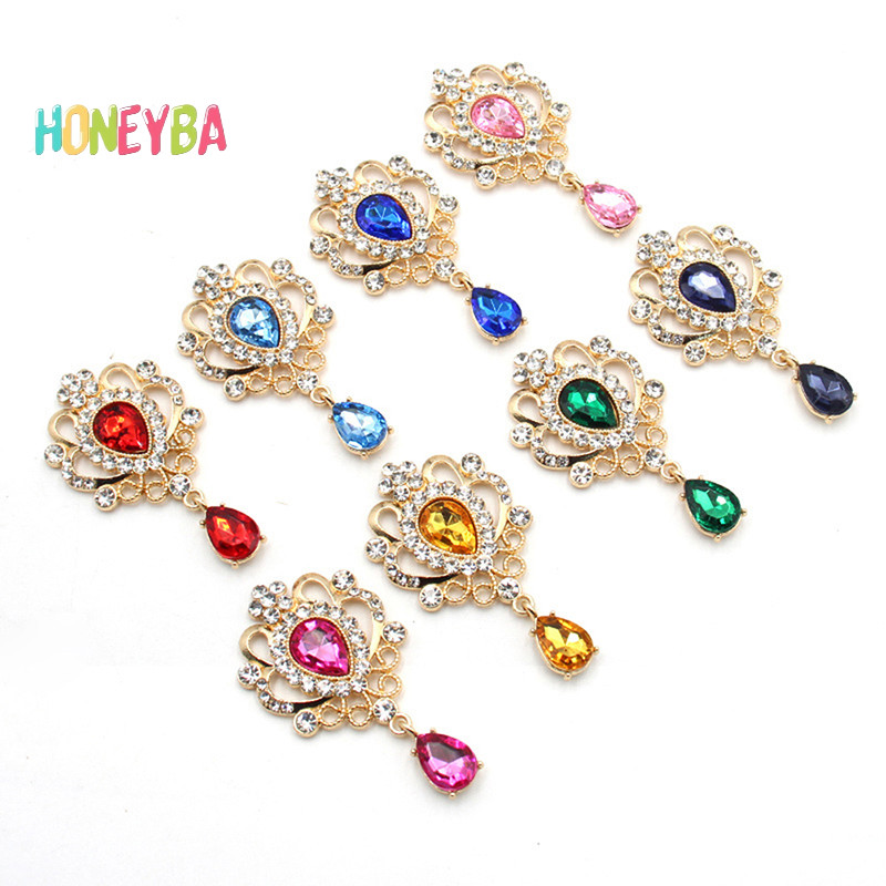 <Honeyba> 32*60 มม.สําหรับทํางานRhinestoneปุ่มผมคู่มืออุปกรณ์เสริมDiyแบนกลับเข็มกลัดเครื่องประดับอุปกรณ์เสริมNice