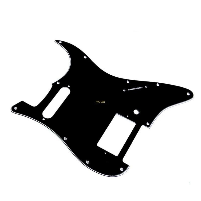 Youn 3 ชั ้ นกีตาร ์ สีดํา Pickguard สําหรับ Fender HS Single Strat Humboker