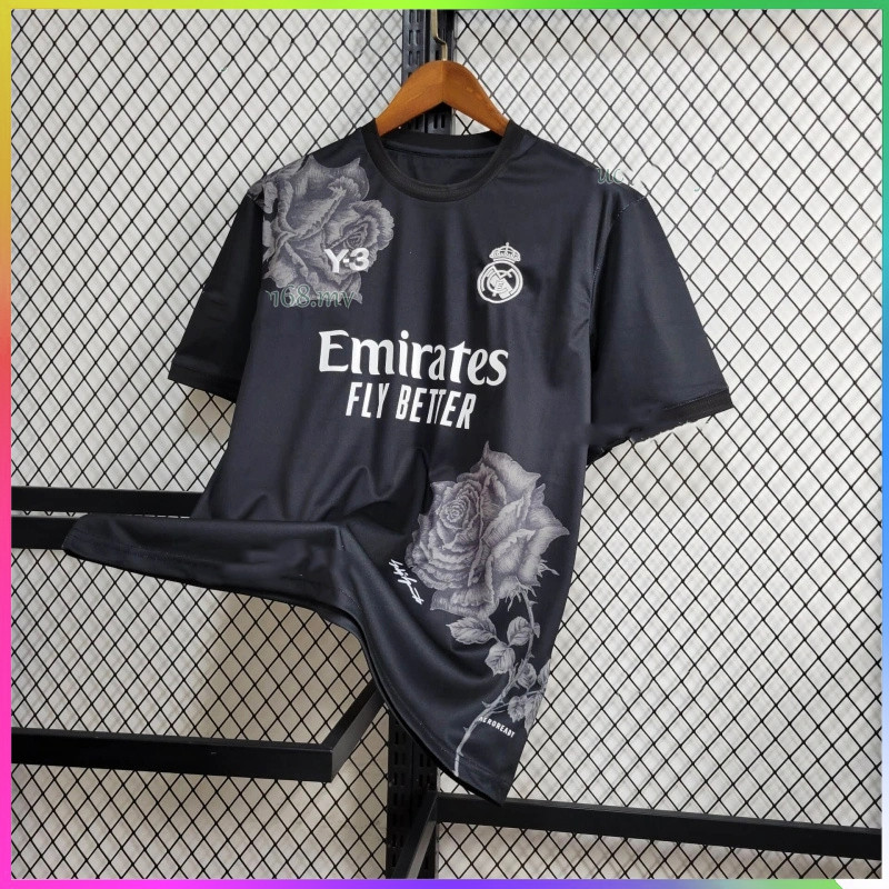 Real Madrid Y3 Jersey 24-25 Black Football Shirt Fans Issue