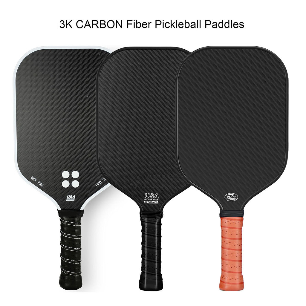 3k คาร์บอนไฟเบอร์ Pickleball Paddles CFS 13 มม./16 มม.USAPA ได้รับการอนุมัติ Pickleball Racks น้ําหนักเบา Pickle Ball Paddles ชุดสําหรับผู้ชายและผู้หญิง