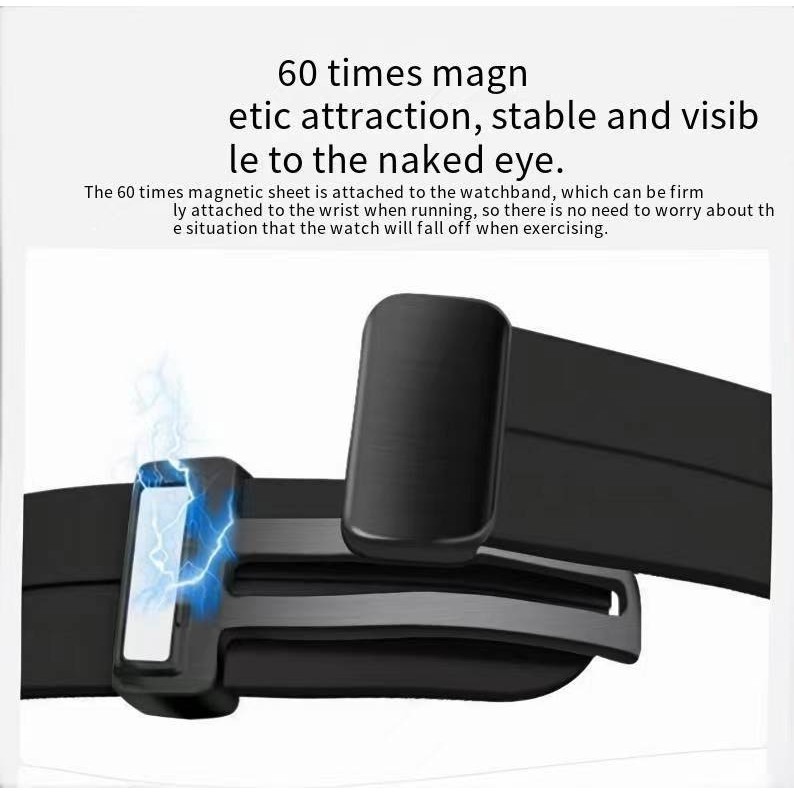 20 มม.22 มม.สายนาฬิกาซิลิโคนหัวเข็มขัดแม่เหล็กกีฬา Quick Release Universal สร้อยข้อมือสําหรับ Samsung Galaxy Watch 3/4/5/5Pro/6