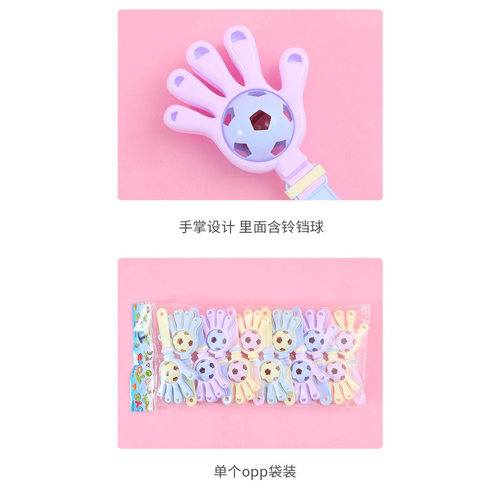 ฟุตบอล Rattle พลาสติกปาล ์ มของเล ่ นเด ็ ก Holiday Party Props - รูปที่ 6