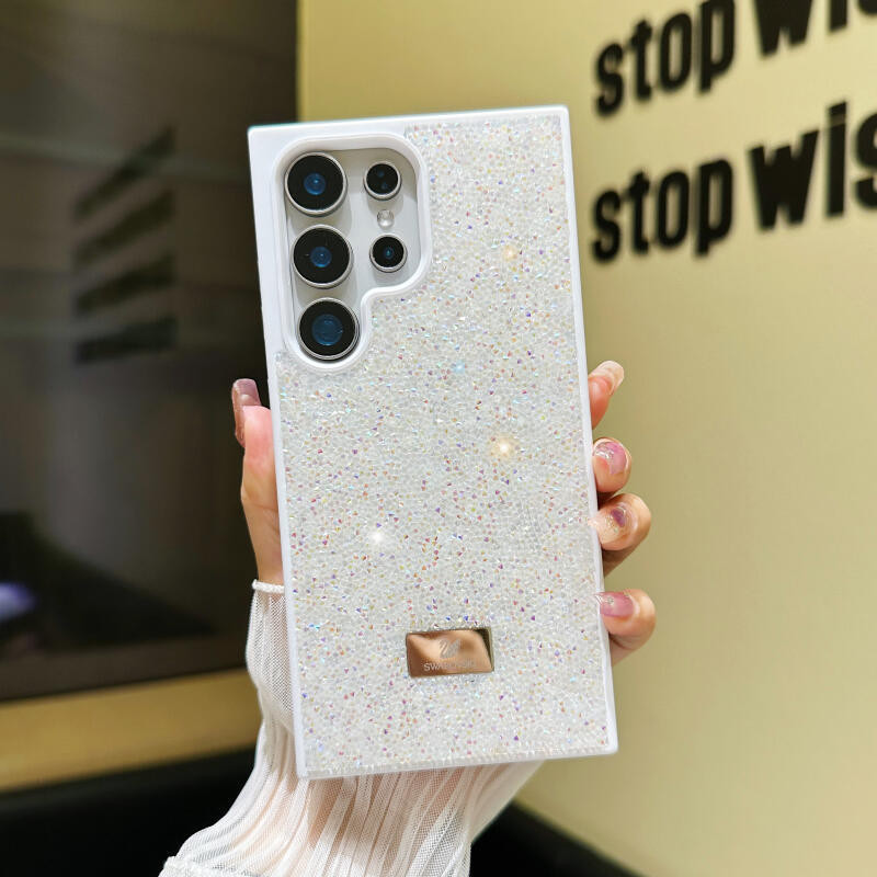 ເຄສ SAMSUNG ສຸດຫຼູແບບ Glitter ປະດັບສະປາກ/ເພັດທຽມ ກັນກະແທກ ສຳລັບ Samsung S25 Ultra / Plus / S24 / S23 Ultra Plus