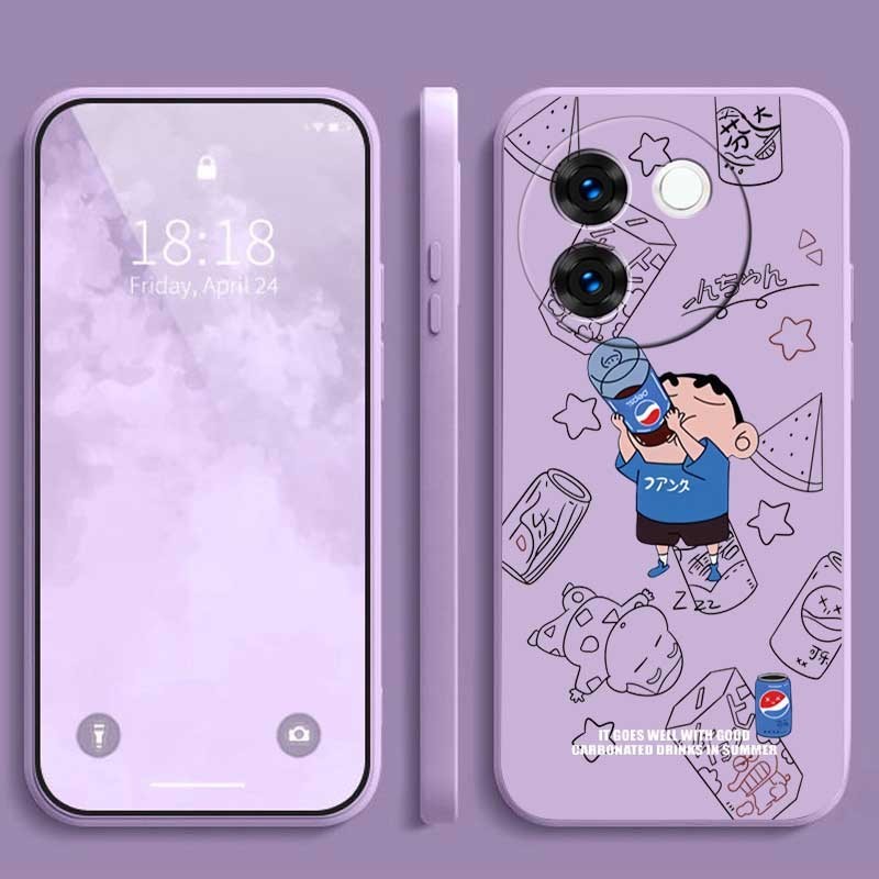Vivo V30e V 30e Crayon Shin-chan เคสโทรศัพท ์ นุ ่ มการ ์ ตูนตรงซิลิโคนเหลวปลอก