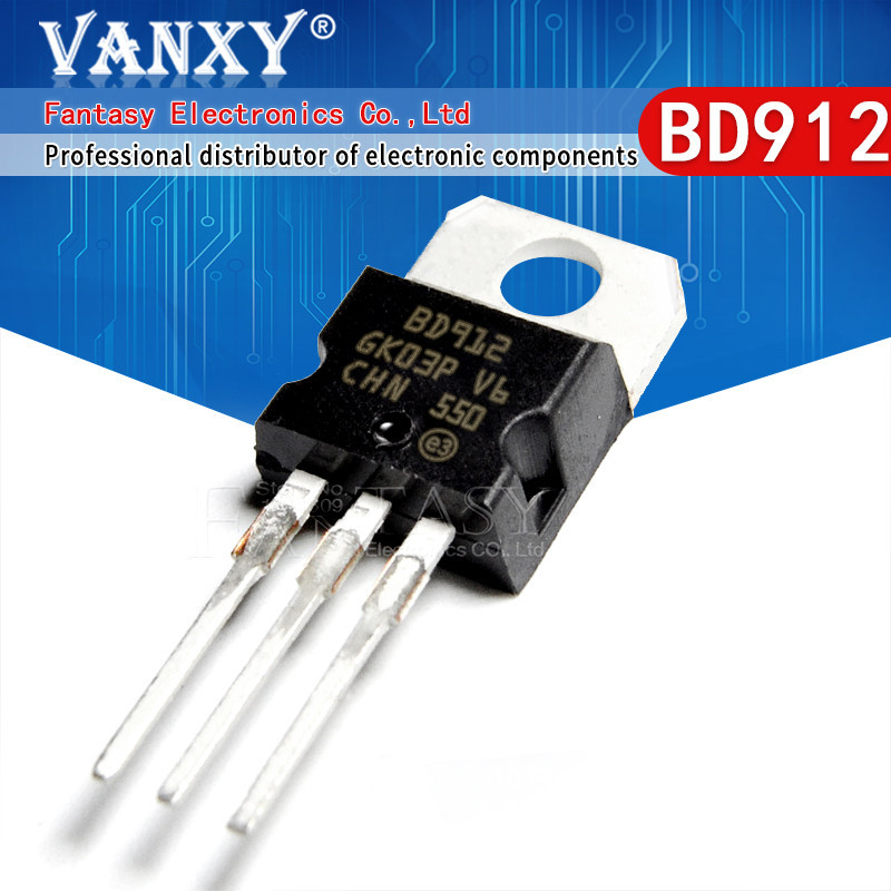 10pcs BD912 100V 15A TO-220 BD911 TO220 Darlington ทรานซิสเตอร์ใหม่อิเล็กทรอนิกส์ส่วนประกอบ vanxy