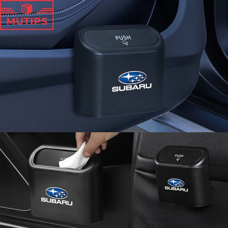 Subaru ถังขยะในรถยนต์ ฝาปิดอัตโนมัติกล่องแขวนอเนกประสงค์ในรถ Crosstrek Forester XV Impreza WRX sti Outback Levorg BRZ