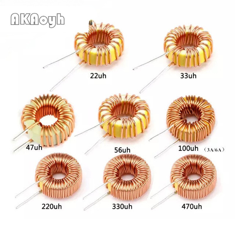 5pcs Toroid Core Inductor 3A Winding Magnetic Inductance 22uH 33uH 47uH 56uH 100uH 220uH 330uH 470uH