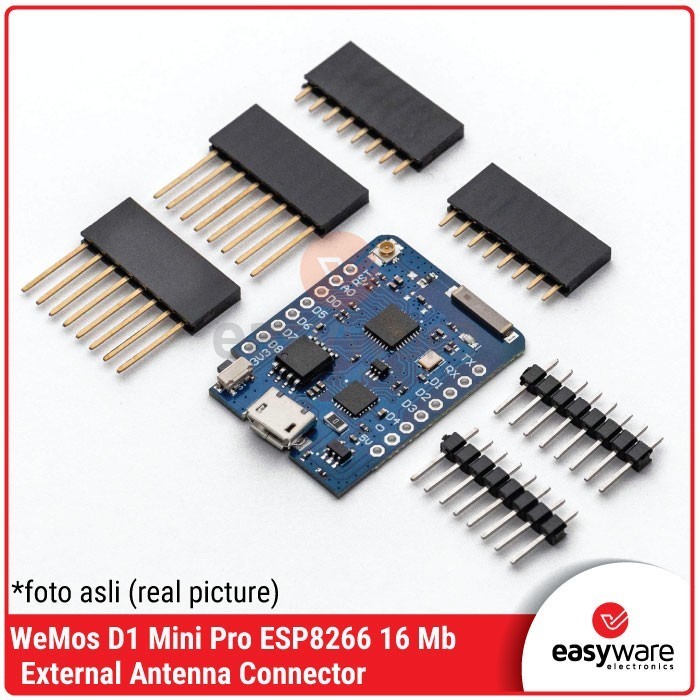 DC99 WeMos D1 Mini Pro ESP8266 16MB บอร์ดพร้อมขั้วต่อเสาอากาศภายนอก