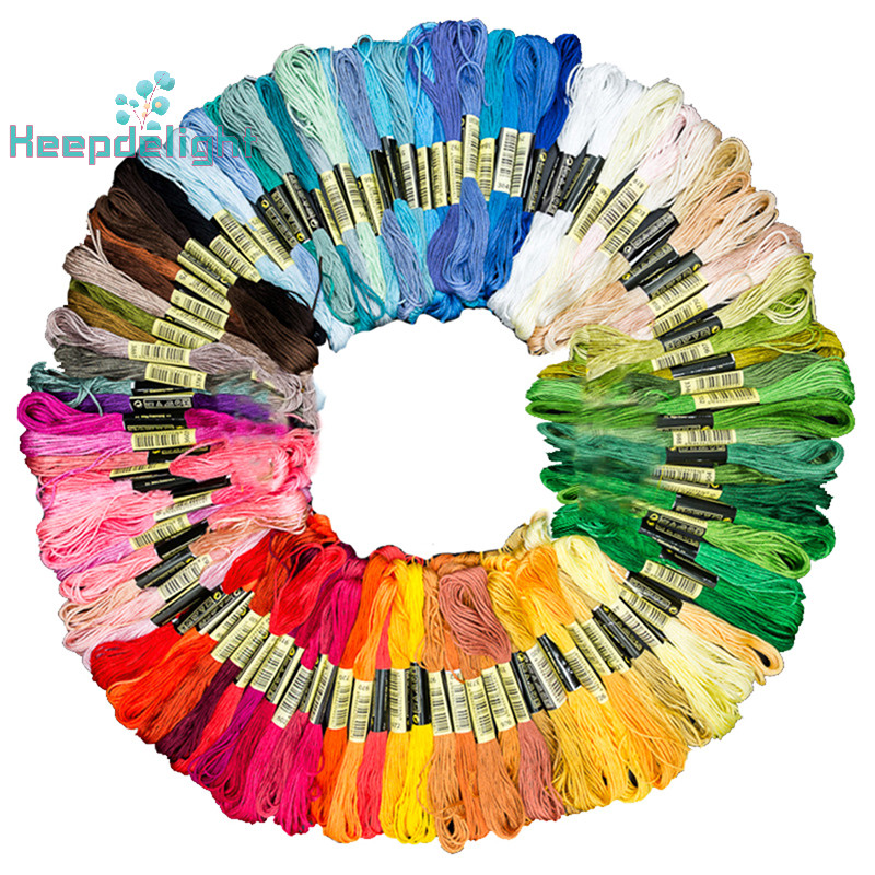 [Keepdelight] 24/100/50 Cross Stitch Cotton เย็บปักถักร้อยด้ายไหมขัดฟันเย็บ Skeins Craft [ใหม่]