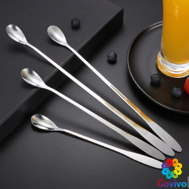 Covivo ช้อนคนด้ามยาว สแตนเลส ชงกาแฟ ช้อนชงนม stainless steel stirring spoon