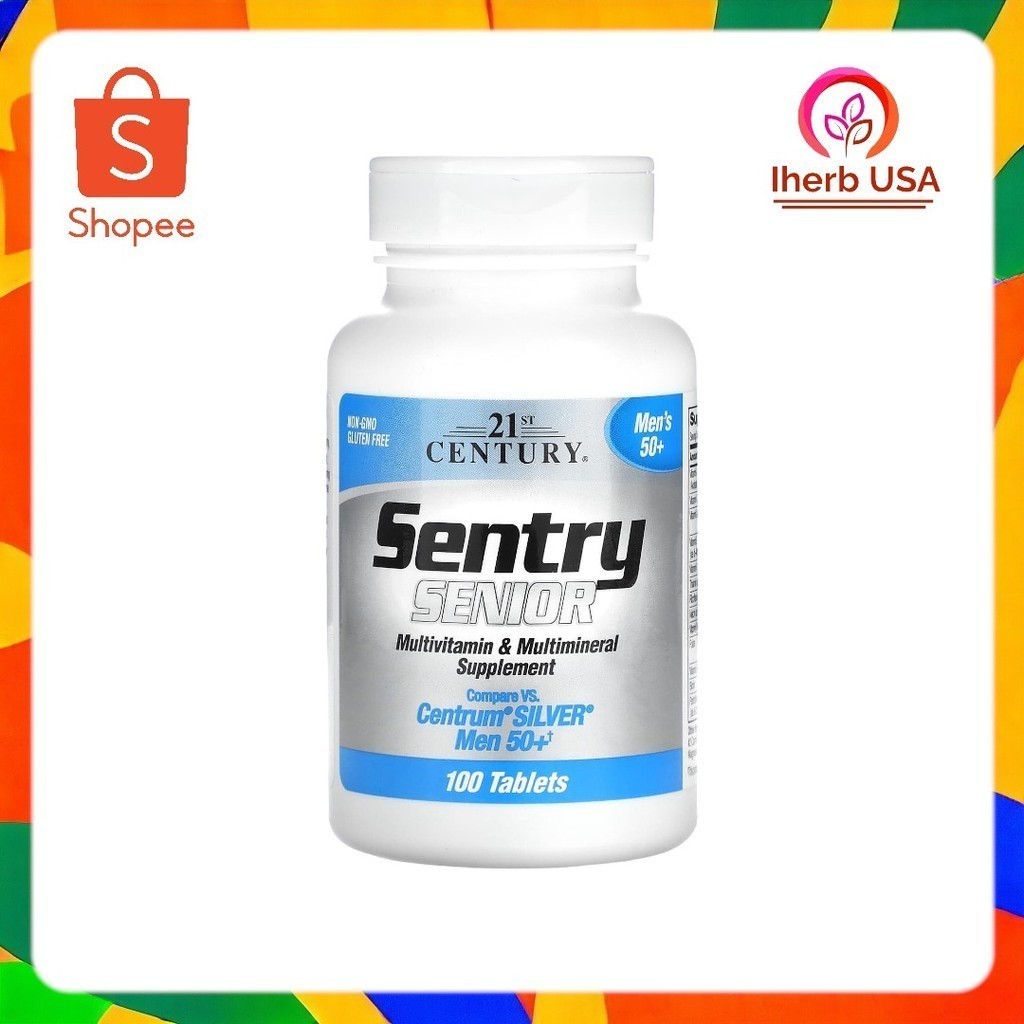 21st Century Sentry Senior, Multivitamin & Multimineral Supplement, Men's 50+ 100 Tablets