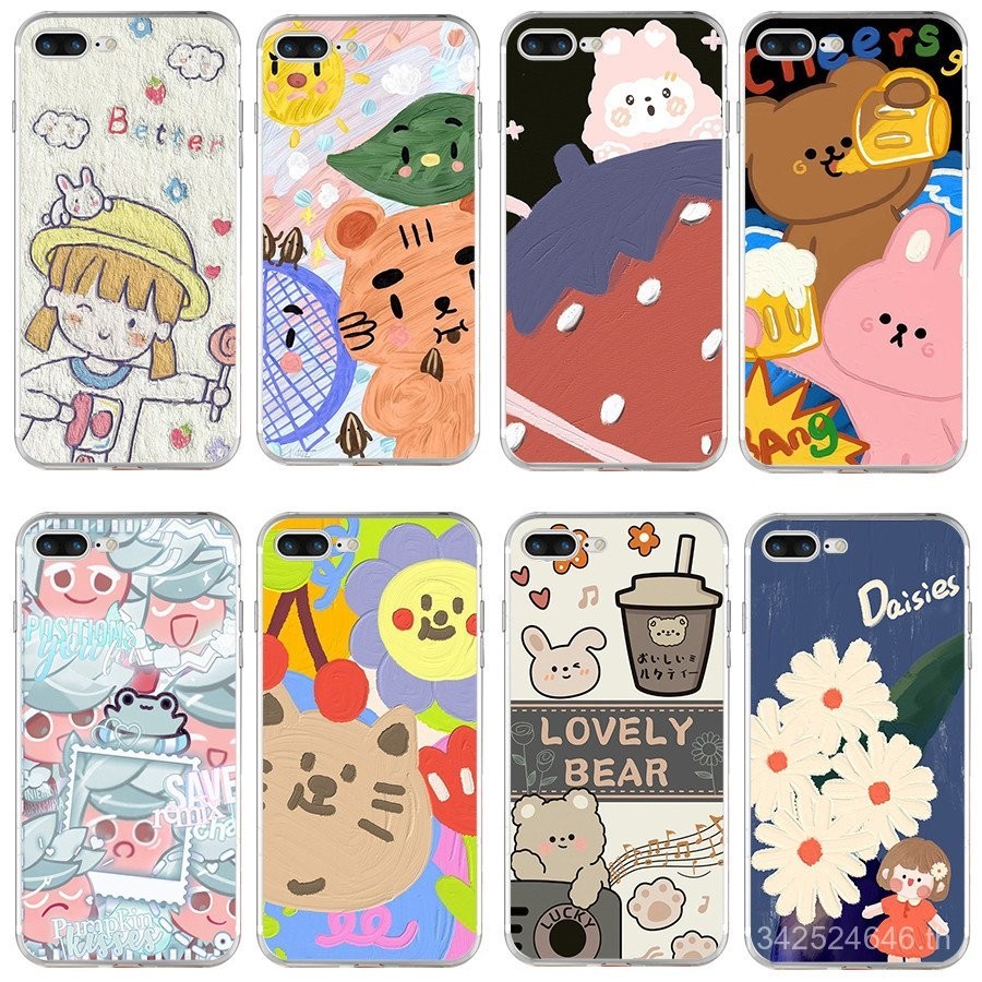 เหมาะสําหรับ iPhone 6/6s 7/8 Plus เคสโทรศัพท ์ TPU นิ ่ ม soft electroplated ปุ ่ มกันกระแทกเกราะป ้ องกัน