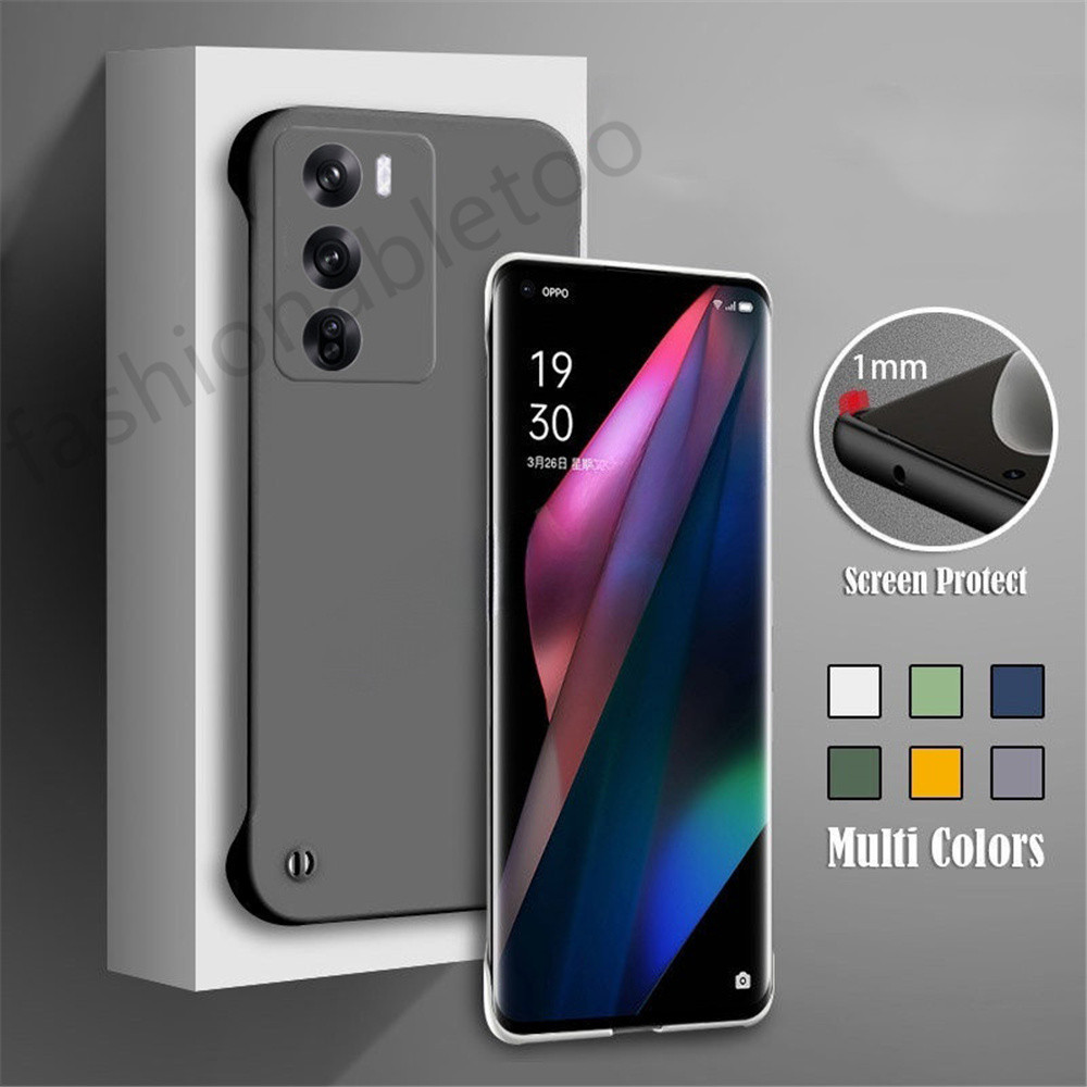 ปลอกสําหรับoppo Reno 12 pro 12pro 1 2 Reno12 pro Reno12pro Frameless Ultra Thinไม่มีกรอบสี่มุมเพิ่มผิวรู้สึกเคสโทรศัพท์ฮาร์ดพีซีเชลล์กันกระแทกปกหลัง