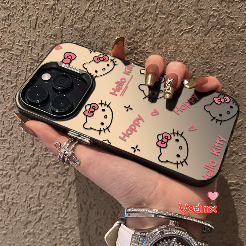 น่ารัก Hello kitty สําหรับ Vivo Y100 Y200E V30 Pro V29 V27 V25 V23 Pro V29E V21 V21S V20E V25E V23E V20 Y81 สัตว์เลี้ยงแมวโทรศัพท์ปลอกกันกระแทกกล้องป้องกัน